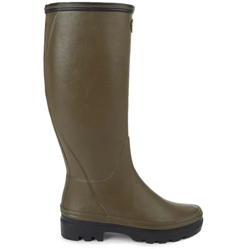Le Chameau Ladies Giverny Jersey Lined Wellington Boot Vert Chameau-2
